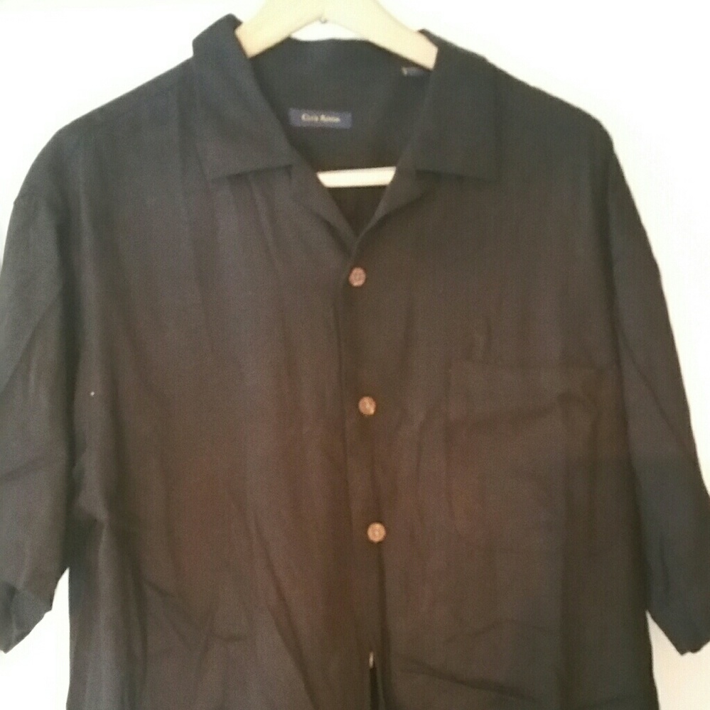 Club Room Black Button Down